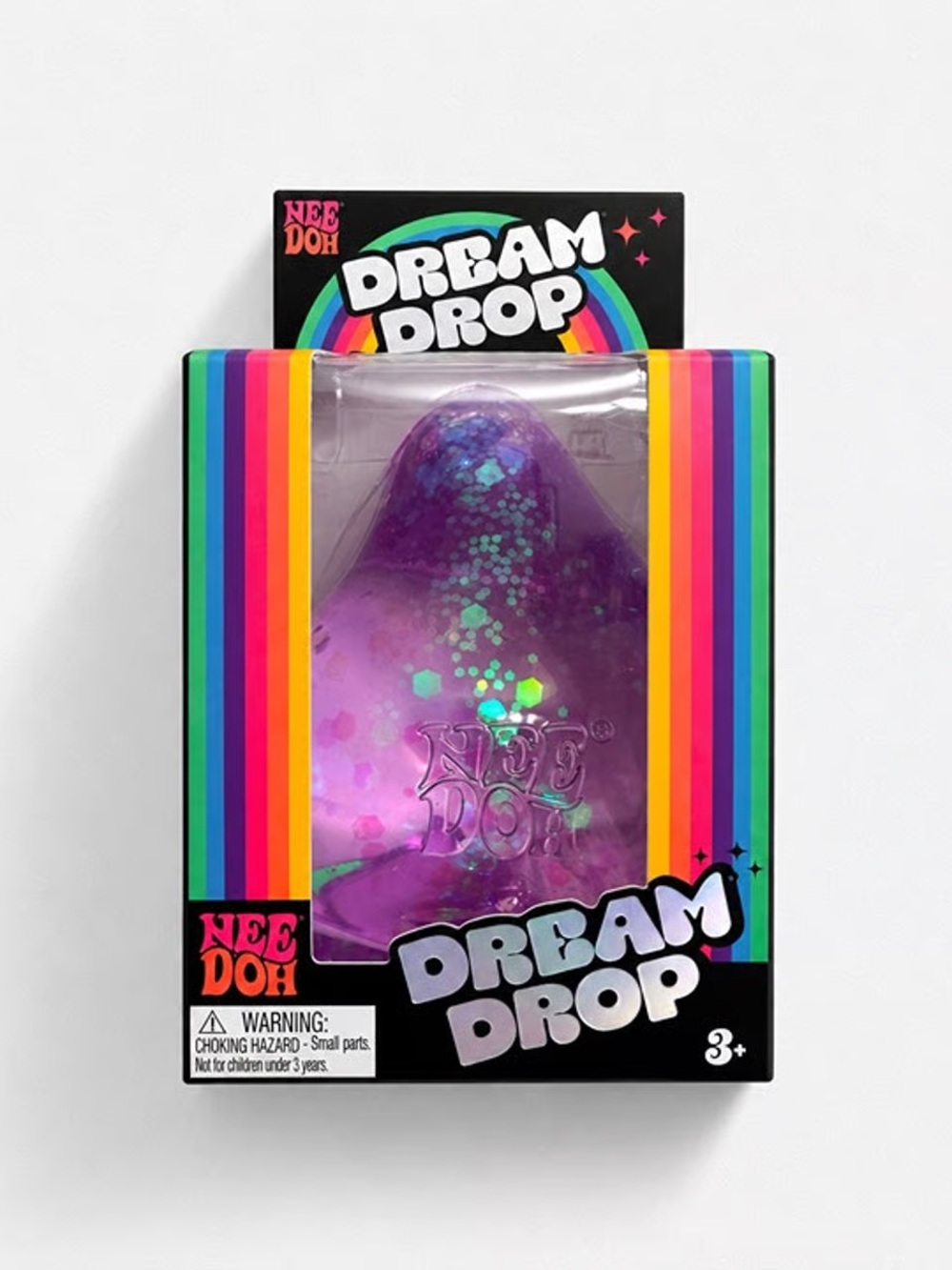NeeDoh Dream Drop Glitter Squishy Toy — Purple